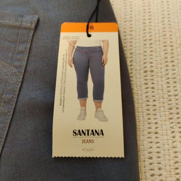 Santana Women's Jeans Classic Straight Leg Slate Blue Size 16 NWT - Picture 2 of 5